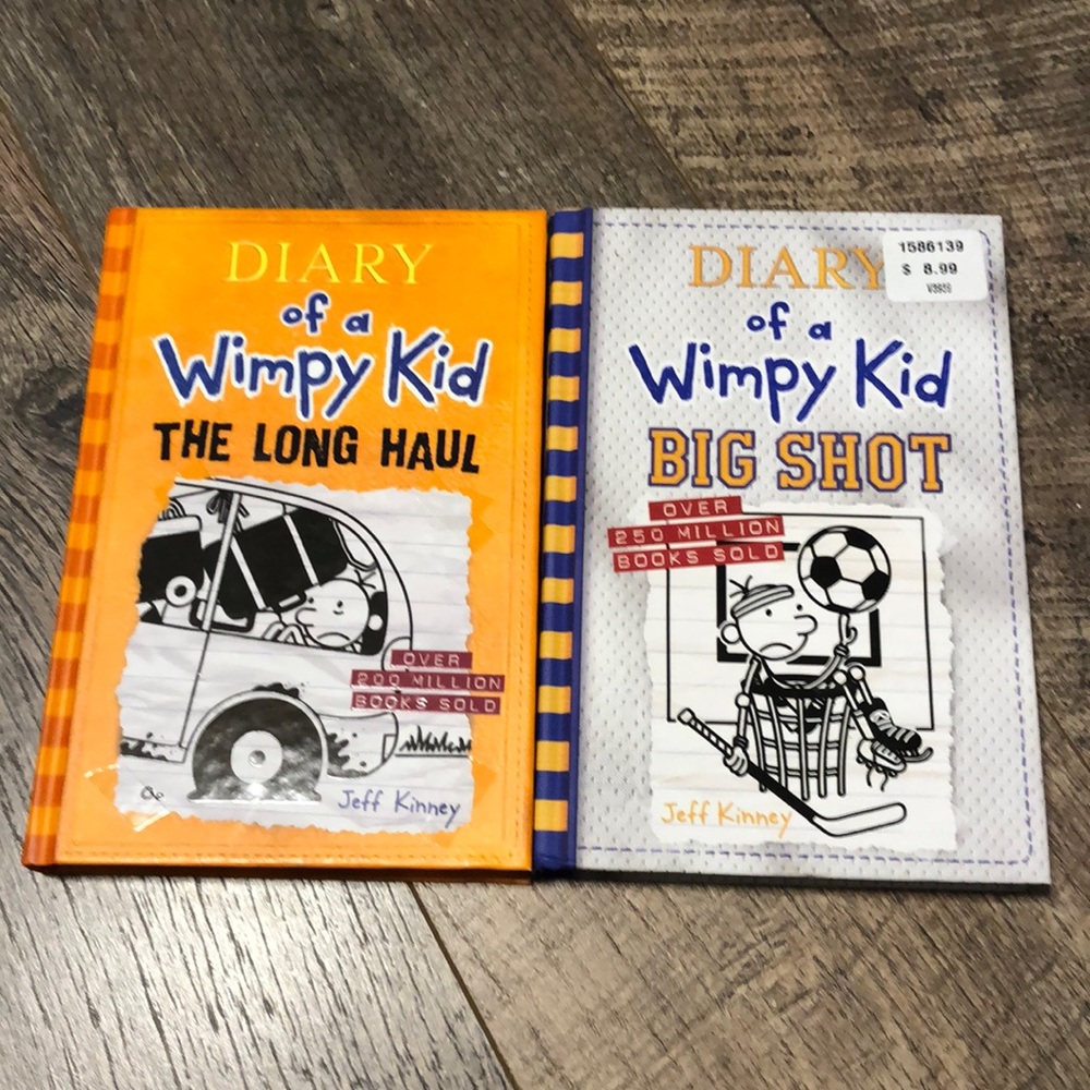 Diary Of A Wimpy Kid Book Lot - The Long Haul & Big Shot By Kinney